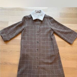Christy dawn eleanor coat in oak plaid. Size medium.